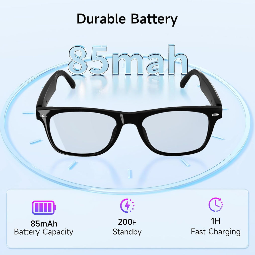 AI Translation Smart Glasses with Chat GPT for Men and Women, Bluetooth Sunglasses with Translator 164 Languages and Color-Change Lens, Music Playback & Hands-Free Calls, UV & Blue Light Protection