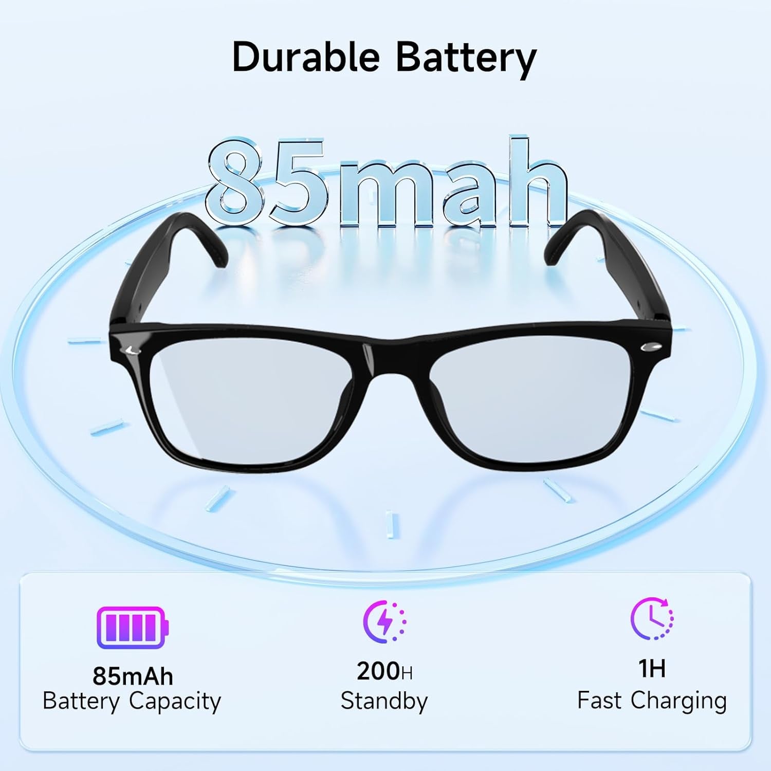 AI Translation Smart Glasses with Chat GPT for Men and Women, Bluetooth Sunglasses with Translator 164 Languages and Color-Change Lens, Music Playback & Hands-Free Calls, UV & Blue Light Protection