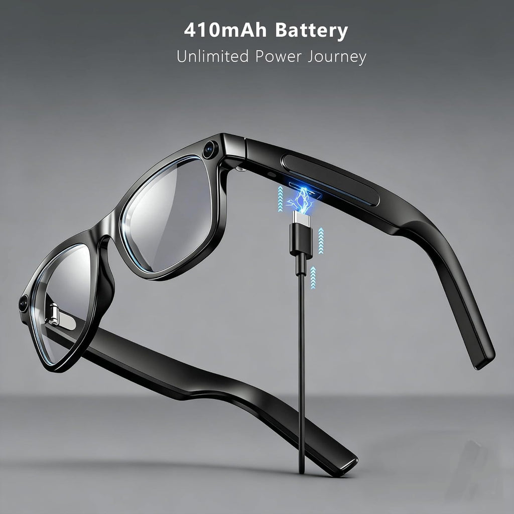 4K AI Smart Glasses with Photochromic Lenses, Integrated Chatgpt AI Model, Real-Time Translation, HD Video Recording, Long Battery Life, Bluetooth 5.4 Wireless
