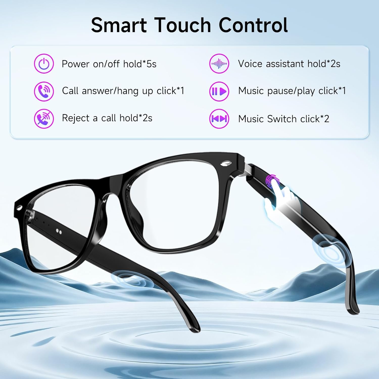 AI Translation Smart Glasses with Chat GPT for Men and Women, Bluetooth Sunglasses with Translator 164 Languages and Color-Change Lens, Music Playback & Hands-Free Calls, UV & Blue Light Protection