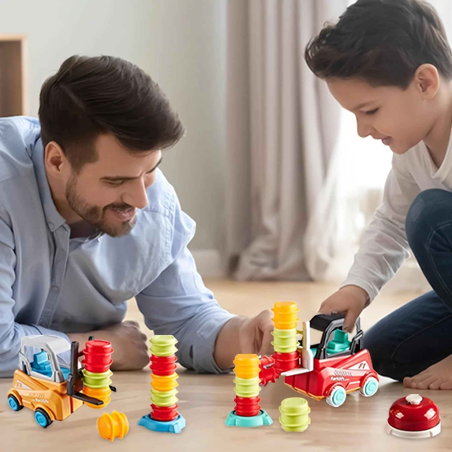 Engineer Forklift Transport Game - Brain-Boosting Construction Toywith Mine Truck, Stacking & Matching Skills for Kids