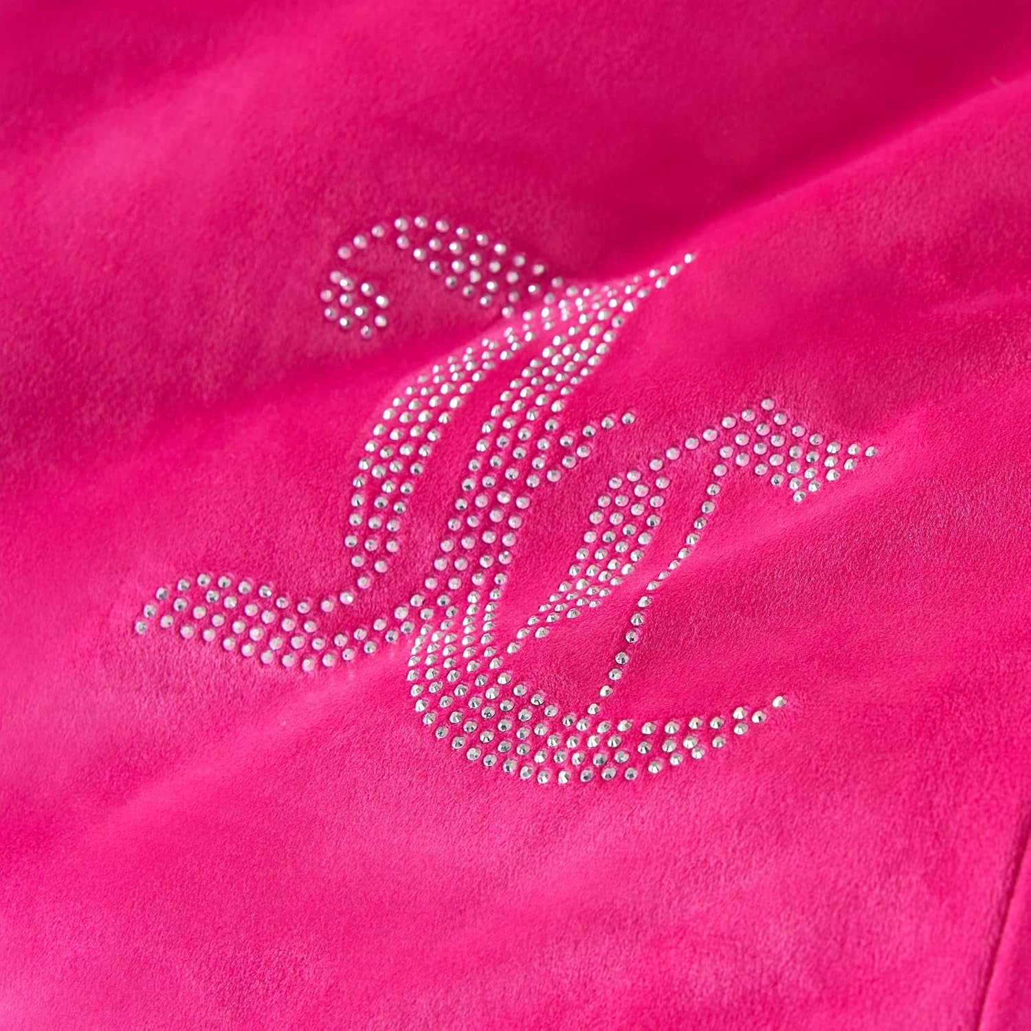 Juicy Couture Hot Pink Velour Full/Queen Comforter Set - 3 Piece Luxury Bedding Ensemble