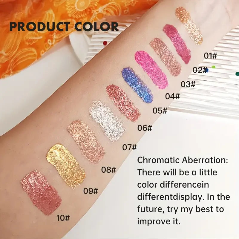 10 Colour Diamond Shimmer Lip Gloss Set,Glitter Shimmer Makeup Long Lasting Lipsticks Makeup, Smudge Proof Lip Glaze Valentine'S