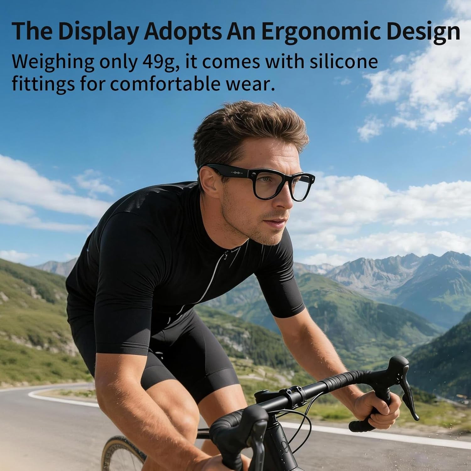 AI Smart Glasses with Camera Stabilization - 8MP POV Video Recording, Real-Time AI Translation, Smart Assistant, Dual-Mic Noise Canceling for Travel & Meetings - Anti-Blue Light, Red Frame