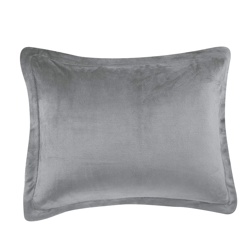 Amazon Basics 2-Piece Ultra-Soft Micromink Sherpa Warm All Season Comforter Bedding Set, Twin, Charcoal
