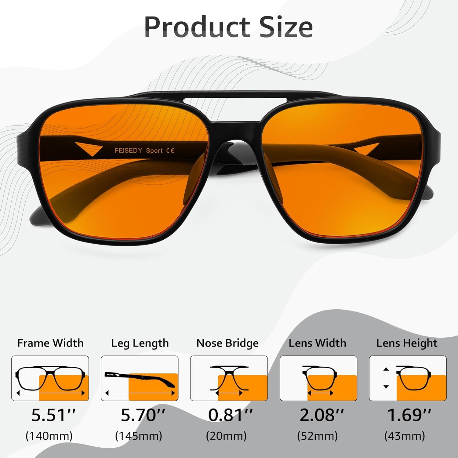 Orange Blue Light Blocking Glasses for Woman Men Amber Lenses Computer Gaming Glasses for Better Sleep