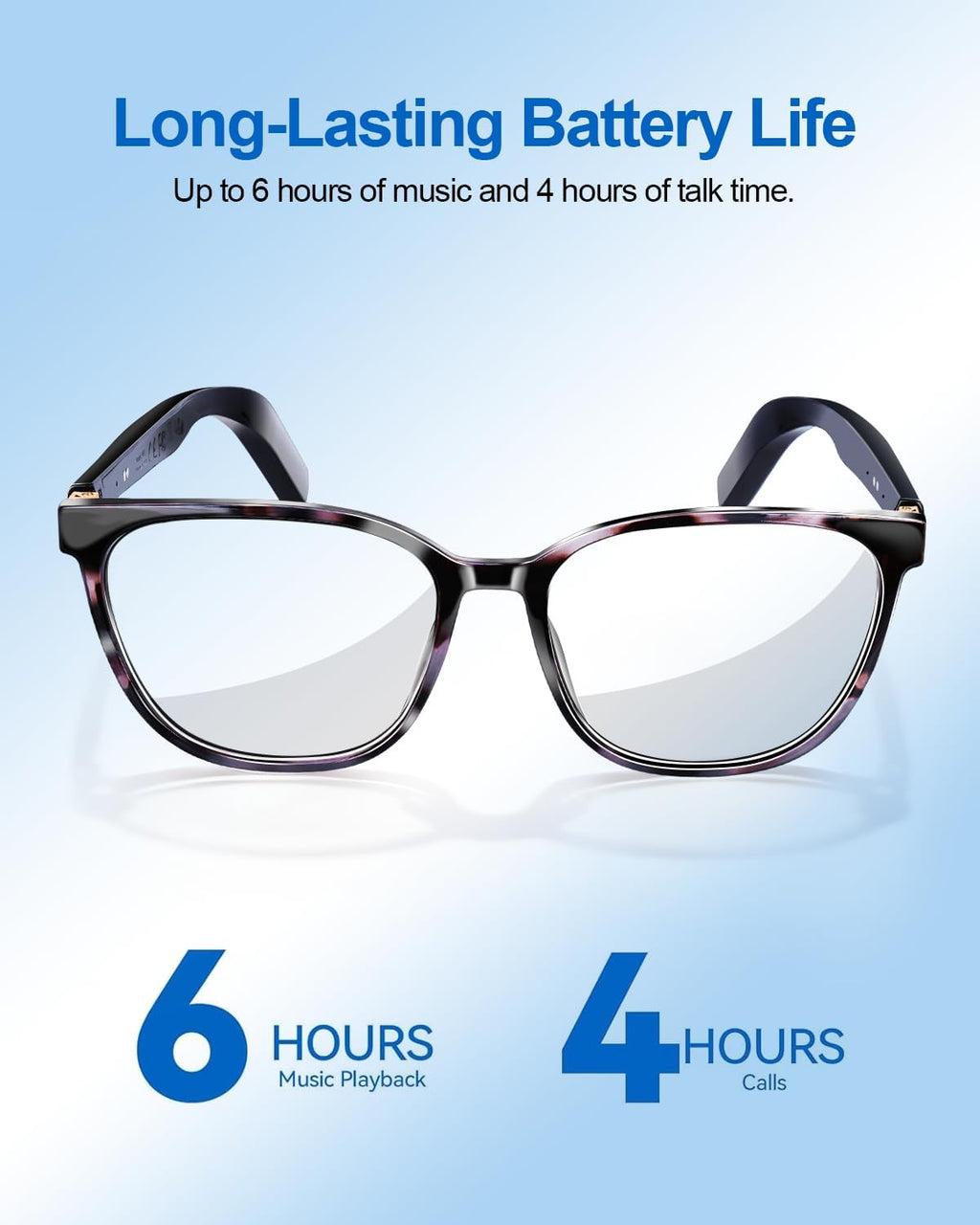 Ai Smart Glasses Men Women with Real-Time Translation, Color-Change Lens, Music & Calls W/Bluetooth 5.4, Al Vioce & Meeting Assistant, Lightweight & Comfortable, Thin Temples (Tortoiseshell)