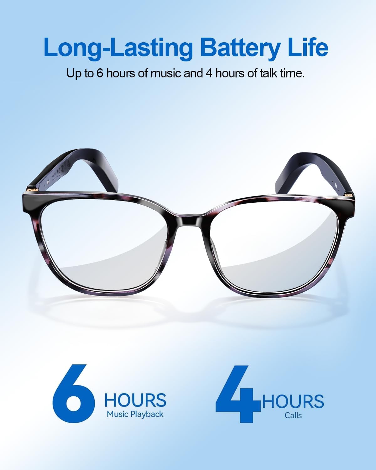Ai Smart Glasses Men Women with Real-Time Translation, Color-Change Lens, Music & Calls W/Bluetooth 5.4, Al Vioce & Meeting Assistant, Lightweight & Comfortable, Thin Temples (Tortoiseshell)