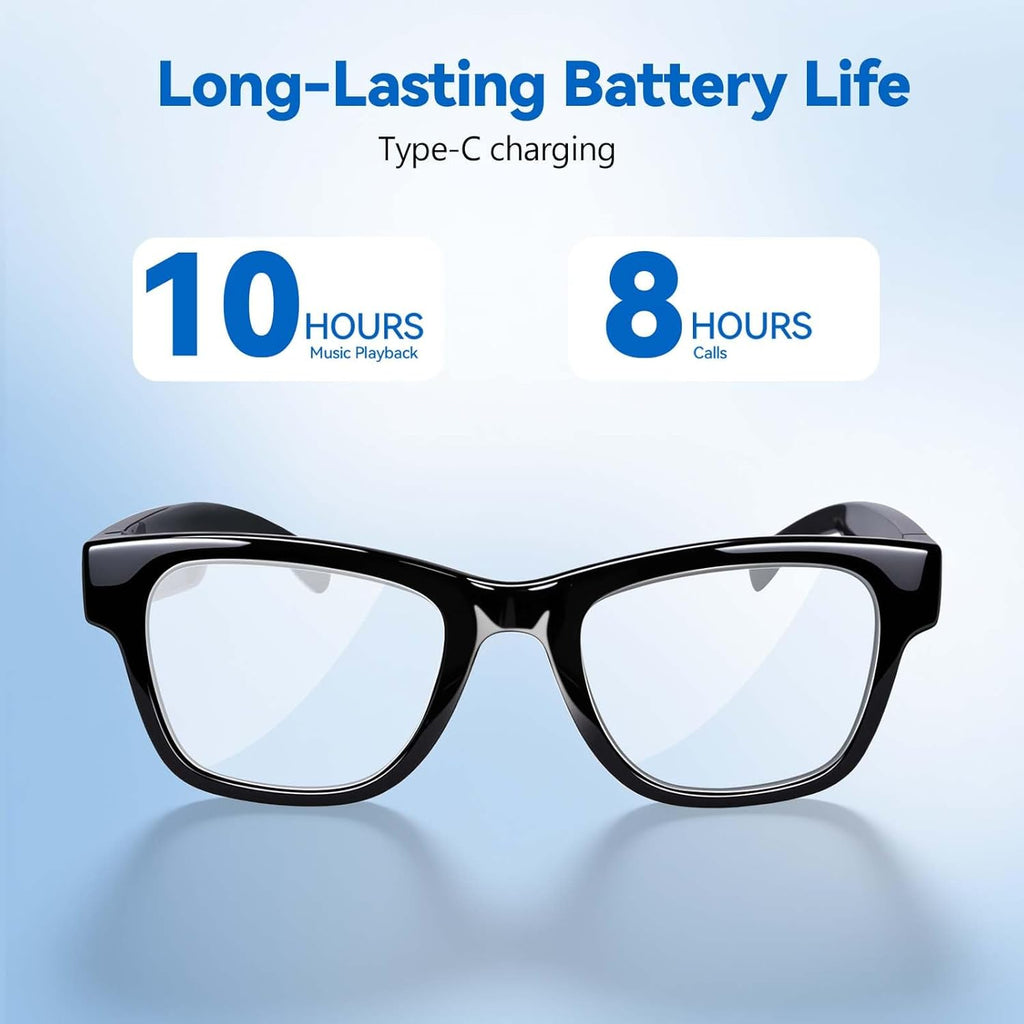 AI Smart Glasses for Men Women - 164 Languages Translation, Color-Change Lens W/Uv & Blue Light Protection, Music &Calls W/Bluetooth 5.4, Al Vioce &Meeting Assistant, Black