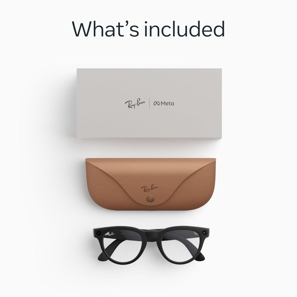 Ray-Ban Meta (Gen 2), Headliner, Matte Black | Smart AI Glasses for Men, Women — 2X Battery Life — 3K Ultra HD Resolution — 12 MP Ultra-Wide Camera, Audio, Video — Clear Lenses — Wearable Technology