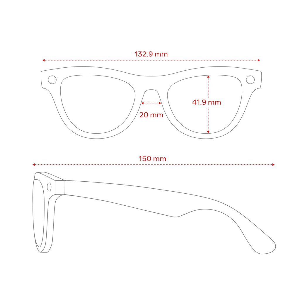 Ray-Ban  (Gen 1), Skyler, Shiny Black | Smart AI Glasses for Men, Women — 12 MP Ultra-Wide Camera, Open-Ear Speakers for Audio, Video Recording and Bluetooth — Clear Lenses — Wearable Technology