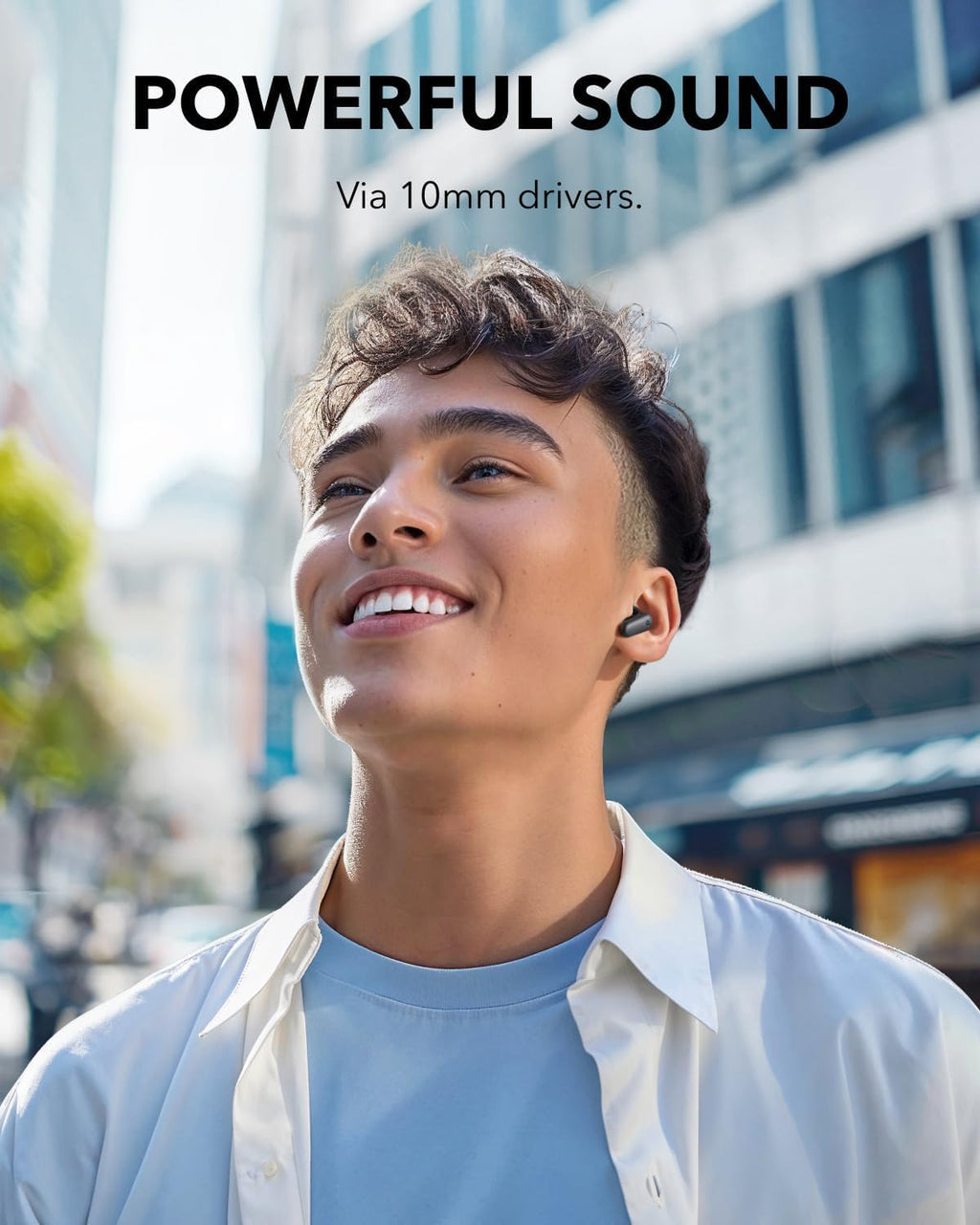 Soundcore P30I by  Noise Cancelling Earbuds, Strong and Smart Noise Cancelling, Powerful Bass, 45H Playtime, 2-In-1 Case and Phone Stand, IP54, Wireless Earbuds, Bluetooth 5.4 (Black)