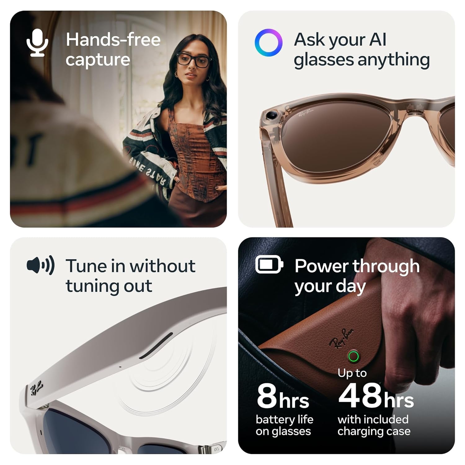 Ray-Ban Meta (Gen 2), Headliner, Matte Black | Smart AI Glasses for Men, Women — 2X Battery Life — 3K Ultra HD Resolution — 12 MP Ultra-Wide Camera, Audio, Video — Clear Lenses — Wearable Technology