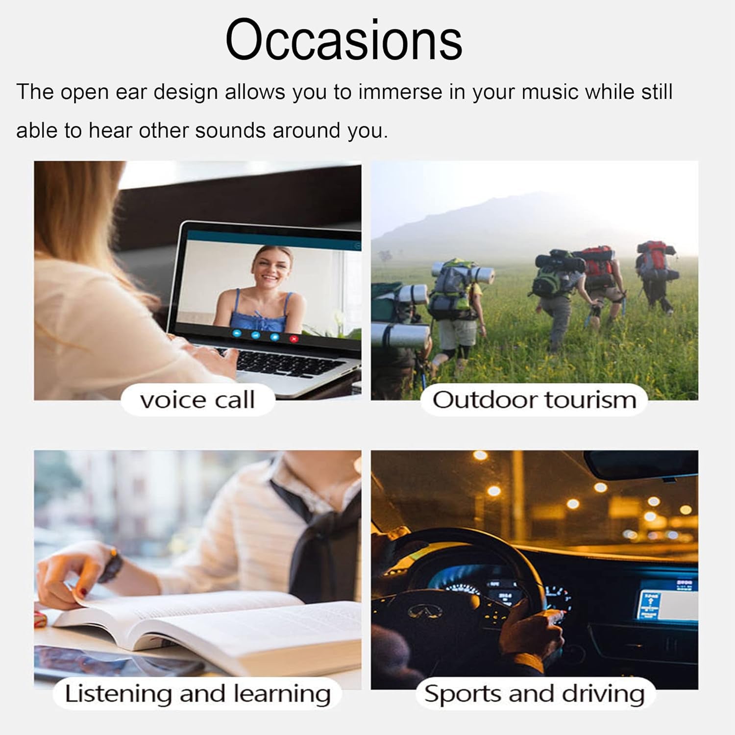 Smart Glasses for Men - Bluetooth Sunglasses with Voice Assistant, Sunlens