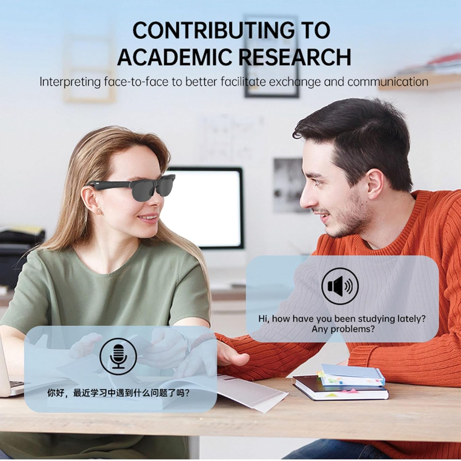 AI Smart Bluetooth Sunglasses, Audio Glasses with Speakers, Translation & Polarized UV400 Sport Glasses, Unisex Gafas Inteligentes