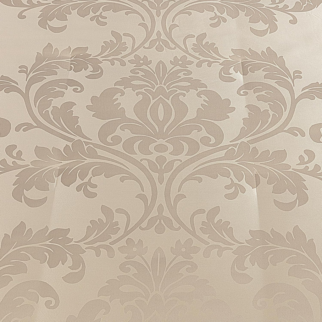 Chezmoi Collection Royale 7-Piece Jacquard Floral Comforter Set, King, Champagne
