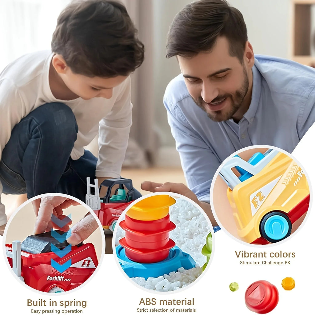 Engineer Forklift Transport Game - Brain-Boosting Construction Toywith Mine Truck, Stacking & Matching Skills for Kids