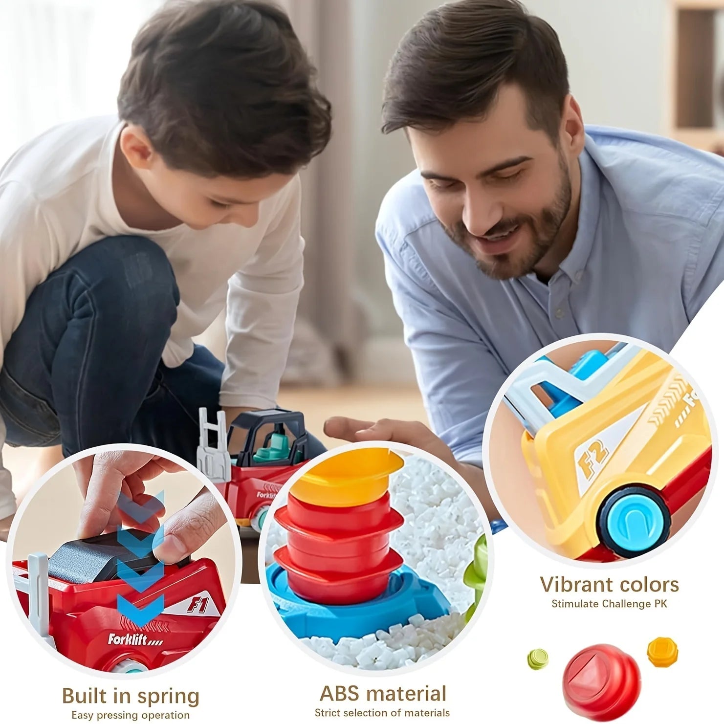 Engineer Forklift Transport Game - Brain-Boosting Construction Toywith Mine Truck, Stacking & Matching Skills for Kids