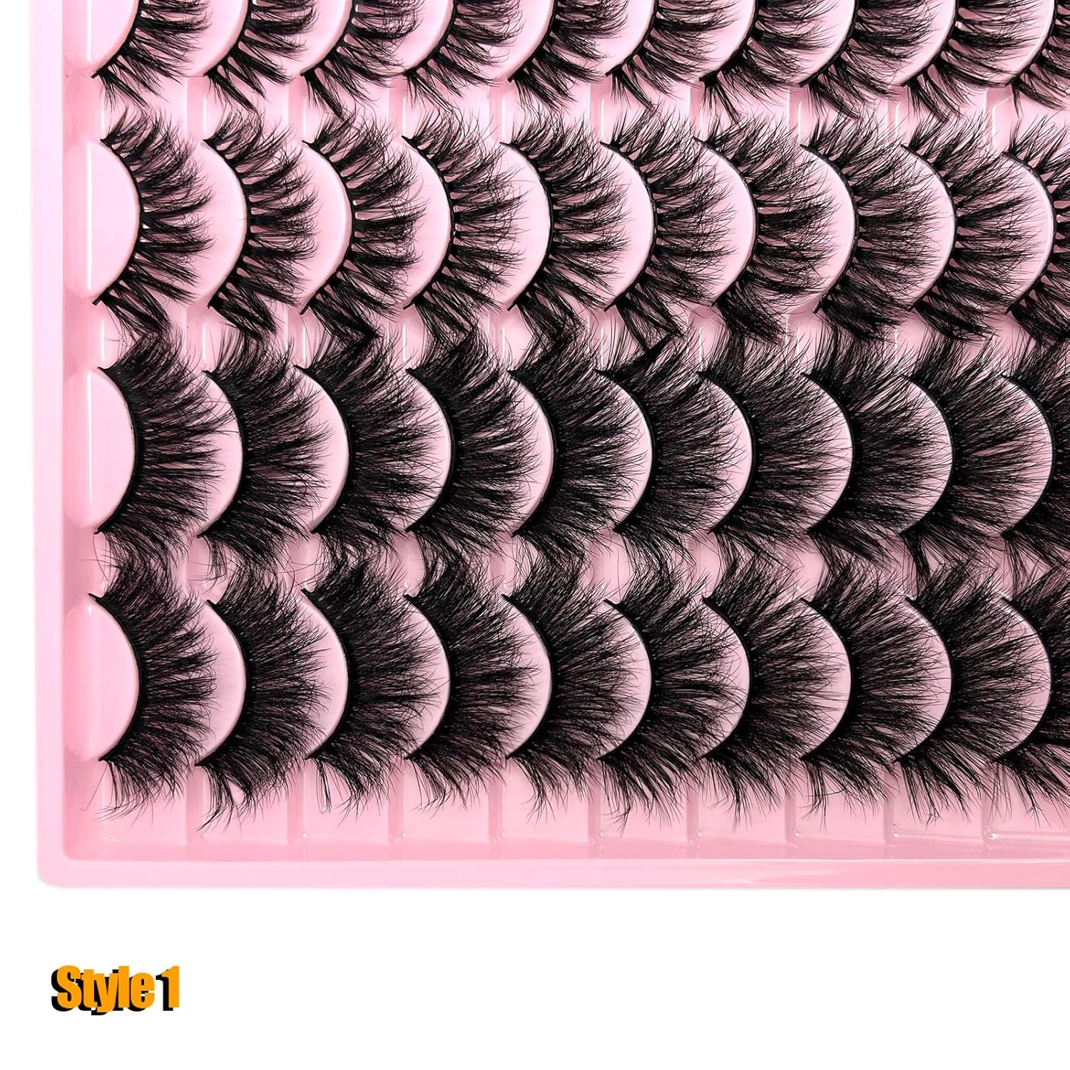 Loladook Mink Lashes Pack Fluffy Wispy Strip Lashes Natural Look 3D Cat Eye Eyelashes Book 18Mm Long Volume C Curl Faux Mink Lash Strips Multipack (3 Styles)