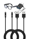 For Mingtawn W610 AI Smart Glasses Charger Cable, Magnetic USB a Fast Charging Cord with USB C Adapter (2 X Cable + 1 X Adapter)
