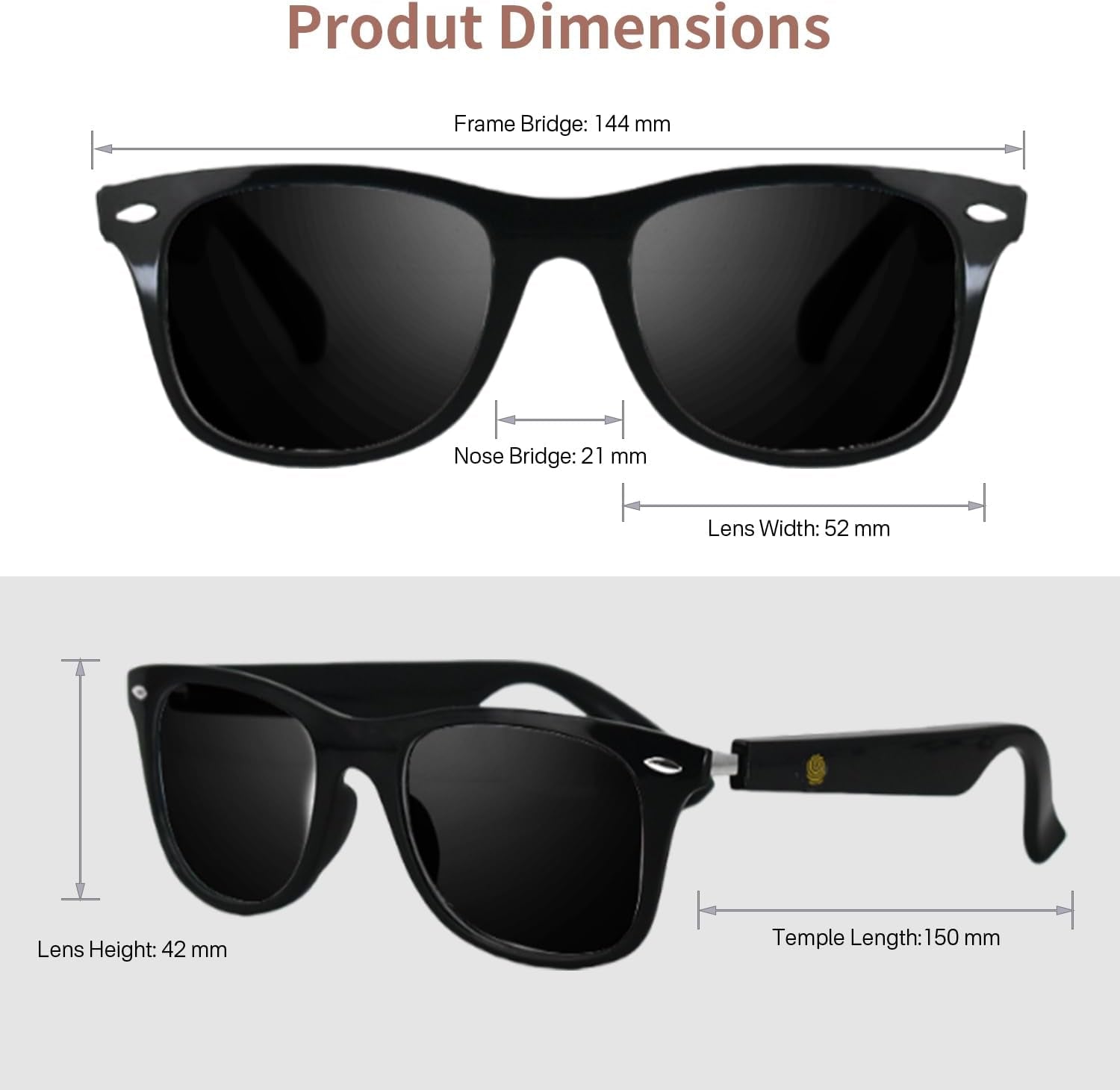 AI Smart Glasses for Men Women, Real-Time Translation Glasses with Chatgpt, Wireless Bluetooth 5.3, UV Protection Polarized Smart Sunglasses with 160+ Languages, Ideal for Travel Study & Business