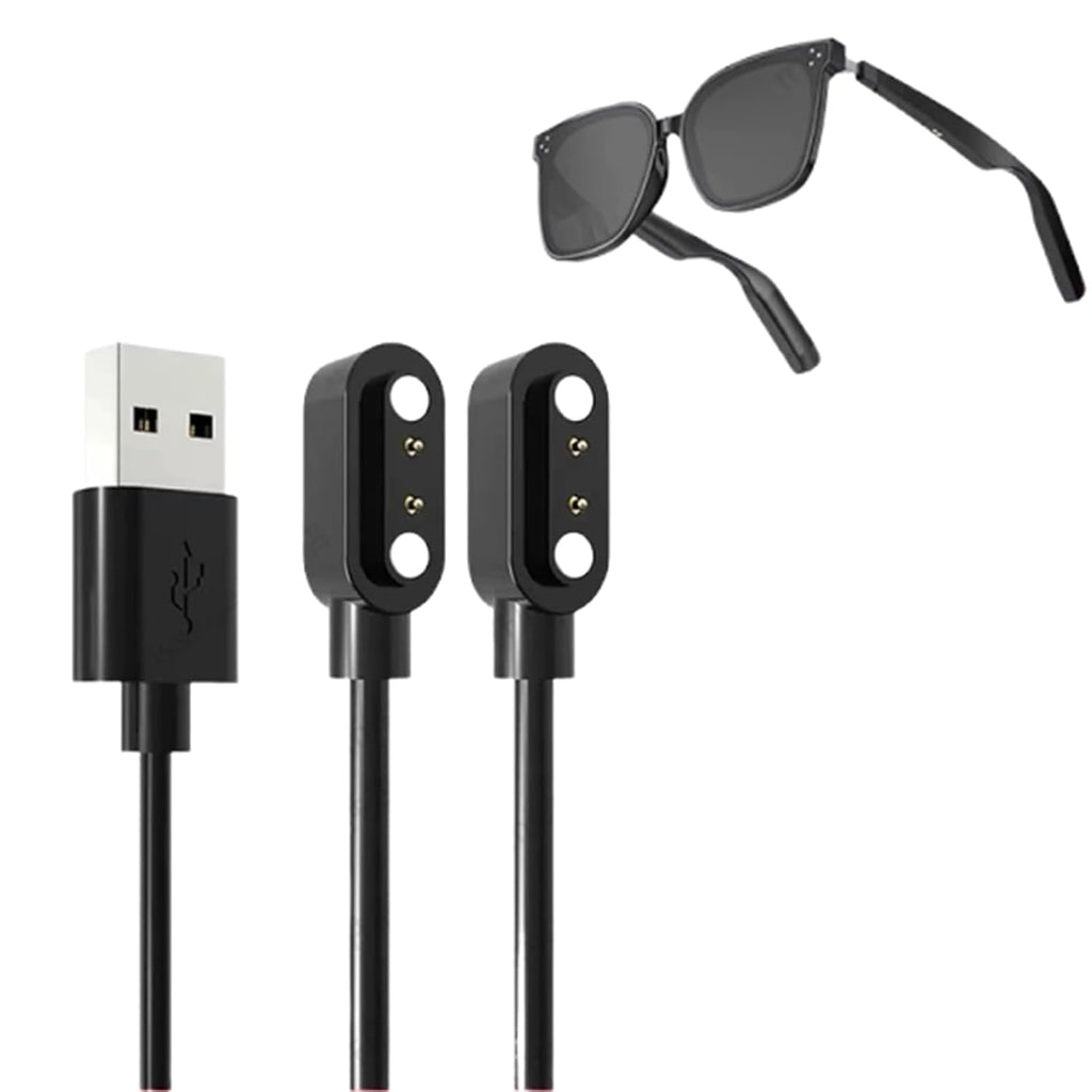 Smart Glasses Charger,1 Pack Compatible with Smartglasses Charging Cable Magnetic USB Cord(Only Fit Charge Point Spacing 2.5Mm Glasses)