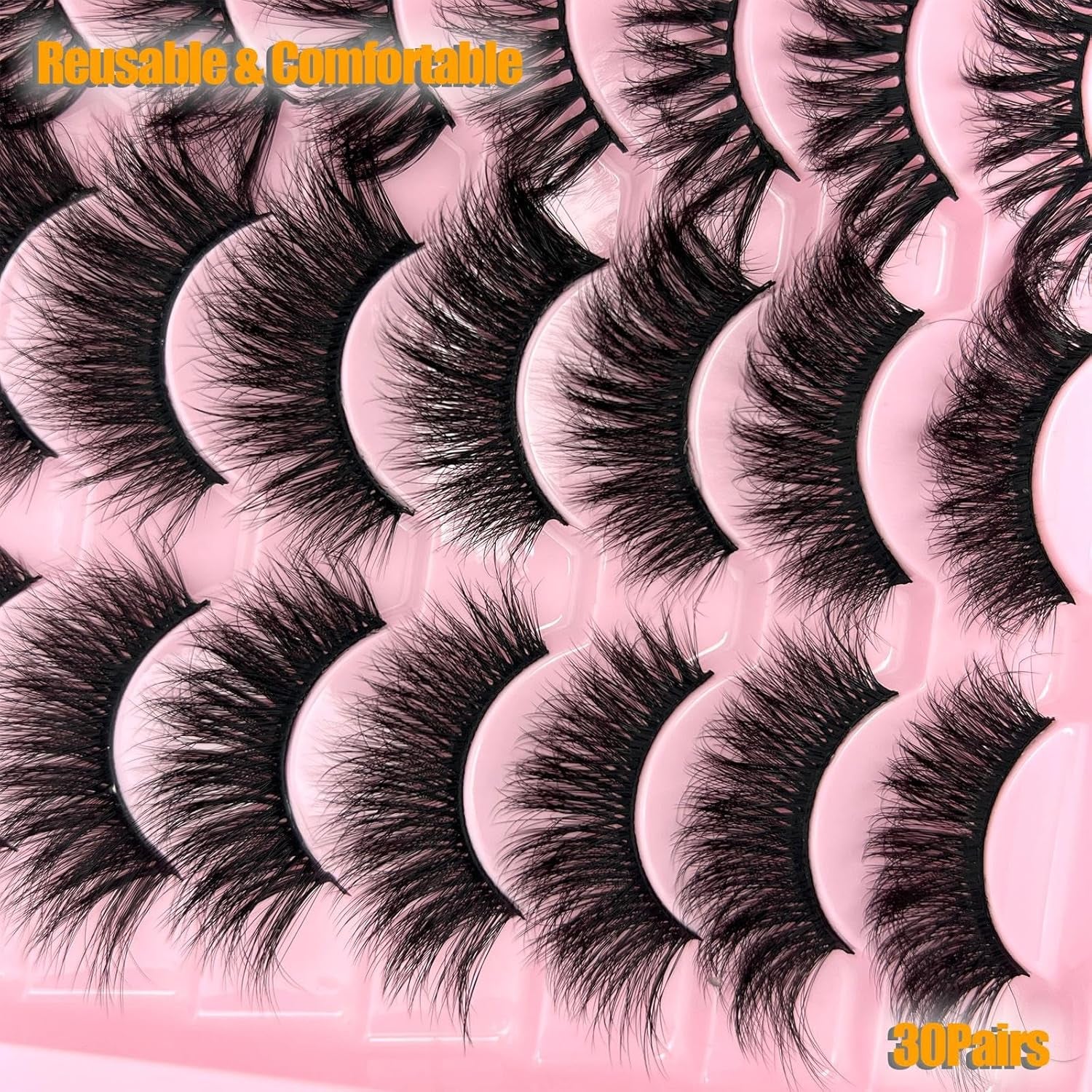 Loladook Mink Lashes Pack Fluffy Wispy Strip Lashes Natural Look 3D Cat Eye Eyelashes Book 18Mm Long Volume C Curl Faux Mink Lash Strips Multipack (3 Styles)