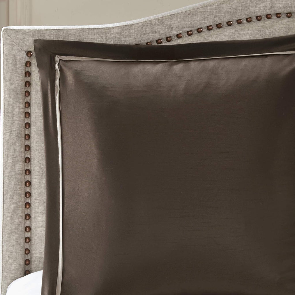 Madison Park Essentials Delaney 24-Piece Room in a Bag Comforter Set-Satin Jacquard All Season Luxury Bedding, Sheets, Decorative Pillows and Curtains, Valance, Queen (90 in X 90 In), Medallion Navy