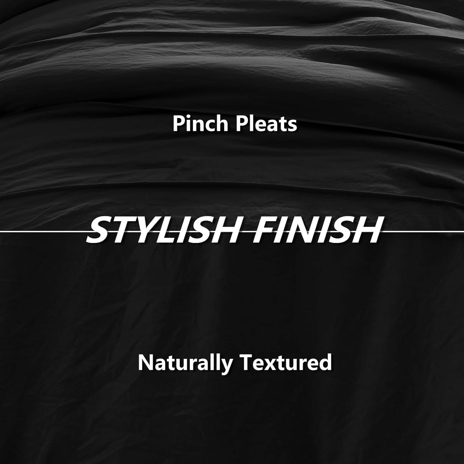 Cozylux Queen Comforter Set Black, 7 Pieces Soft Pinch Pleat Bed in a Bag Queen Comforter Set with Sheets, Boho Bed Set with down Alternative Comforter, Sheets, Pillowcases & Shams