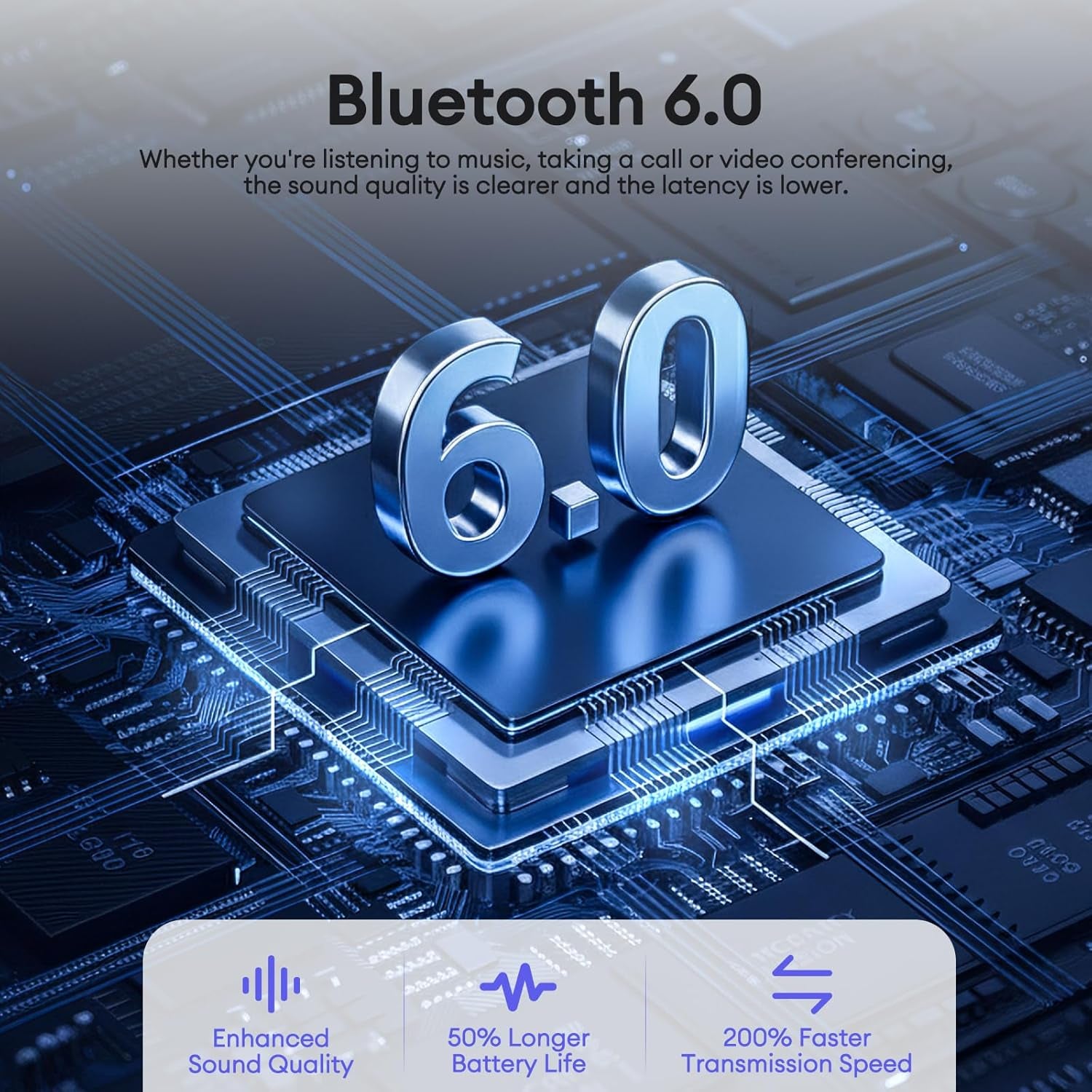 AI Smart Glasses with Photochromic Lenses & 144 Language Translation, Bluetooth 6.0 Polarized Sunglasses, UV Protection Bluetooth Glasses for Men & Women, Outdoor Travel Work