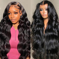 BMNH 13X6 Lace Front Wigs Human Hair 200 Density Body Wave HD Lace Front Wigs Human Hair 13X6 HD Lace Frontal Glueless Wigs Human Hair Pre Plucked Brazilian Virgin Wig for Women (28 Inch)