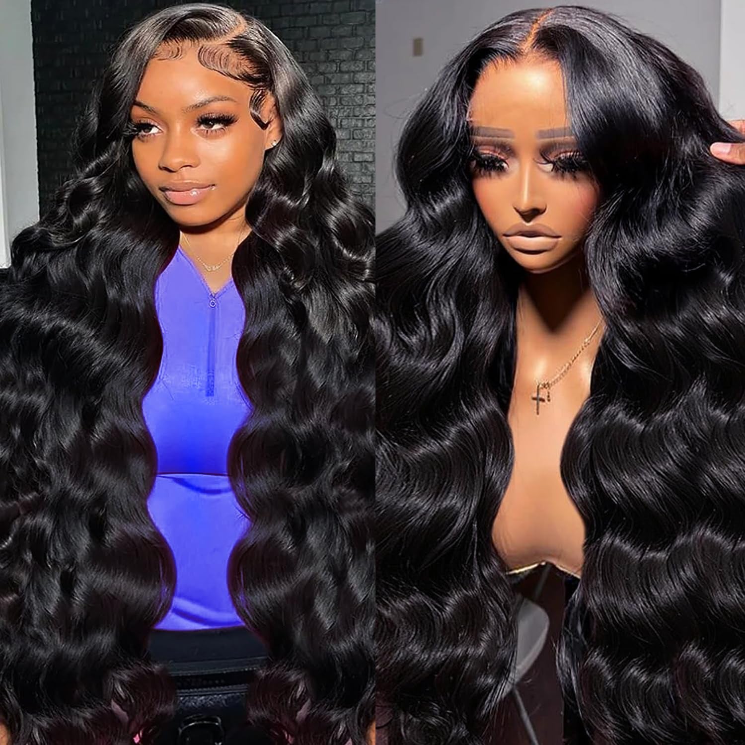 CSCHS Body Wave Wig 13X6 HD Lace Front Wigs Human Hair Pre Plucked Body Wave Lace Front Wigs Human Hair 200 Density Frontal Wigs for Black Women Human Hair Wig 26 Inch