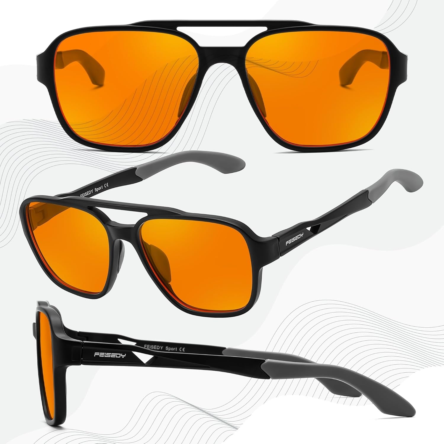 Orange Blue Light Blocking Glasses for Woman Men Amber Lenses Computer Gaming Glasses for Better Sleep