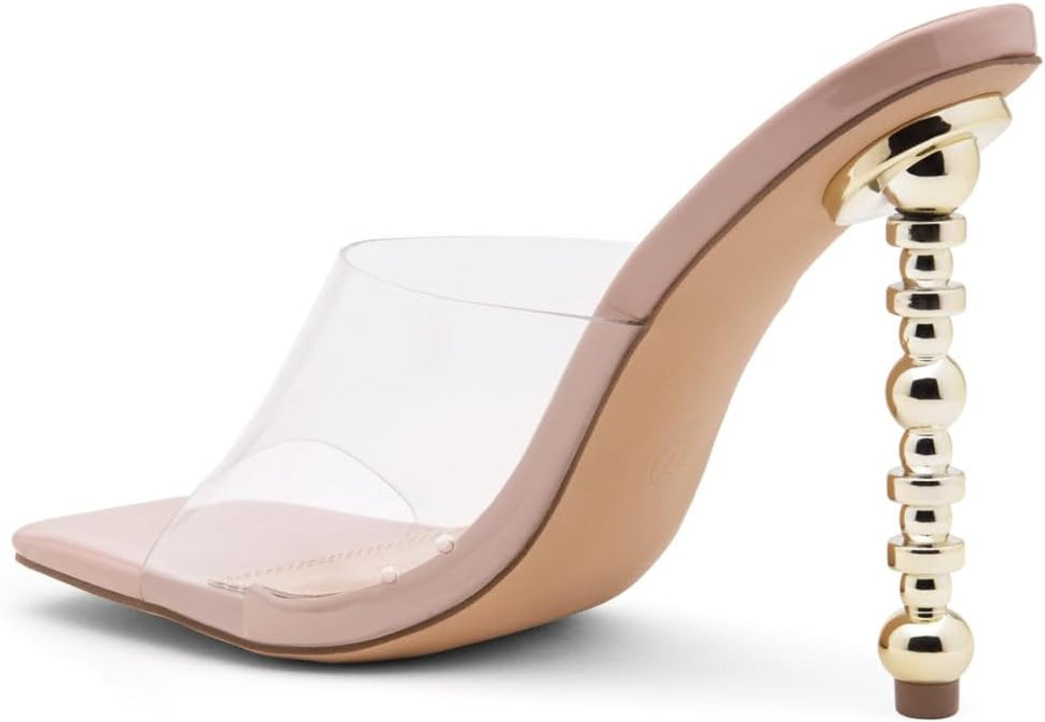 Shoe Land Women’S Clear Rhinestone Bow Heels – Double Bowknot & Adjustable Ankle Strap | Crystal Stiletto High Heels with Square Open Toe for Wedding & Party