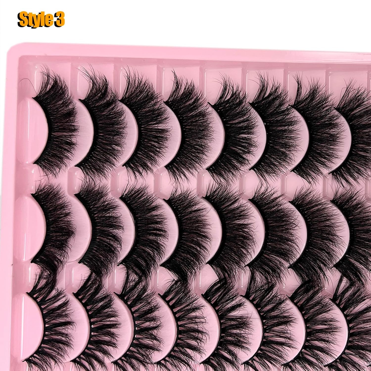 Loladook Mink Lashes Pack Fluffy Wispy Strip Lashes Natural Look 3D Cat Eye Eyelashes Book 18Mm Long Volume C Curl Faux Mink Lash Strips Multipack (3 Styles)