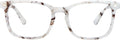 Vintage Square Progressive Multifocal Presbyopic Glasses, Blue Light Blocking Glasses for Men Women Readers (Marble, +0.00/+2.00 Magnification)