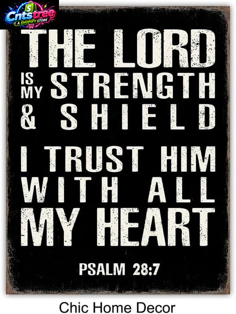 Christian Wall Art - Religious Wall Decor- Christian Gifts for Men - Motivational Quotes Scripture - Man Cave Decor - Positive Quotes Wall Art - Inspirational Office Décor Print