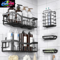 EUDELE Adhesive Shower Caddy, 5 Pack Rustproof Stainless Steel Bath Organizers with Large Capacity, No Drilling Shelves for Bathroom Storage & Home Decor