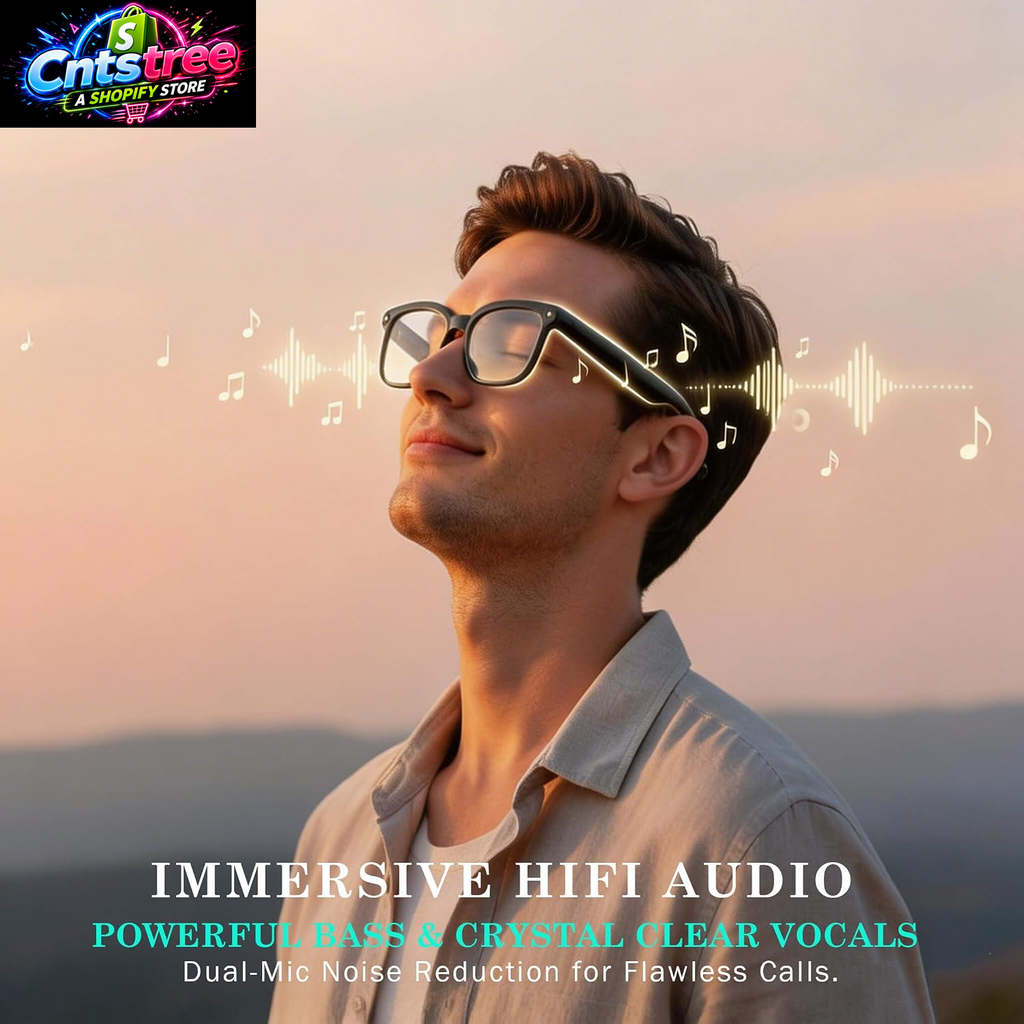 Earlysincere AI Smart Glasses with 4K Camera & Chatgpt, Photochromic Transition Lenses + Extra Blue Light, Real-Time Translator & Meeting Minutes, Voice Control Smart Wearable