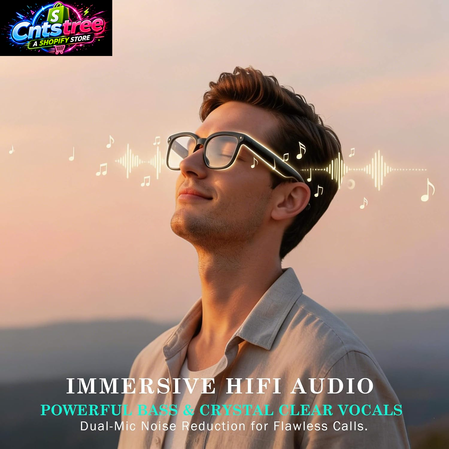 Earlysincere AI Smart Glasses with 4K Camera & Chatgpt, Photochromic Transition Lenses + Extra Blue Light, Real-Time Translator & Meeting Minutes, Voice Control Smart Wearable