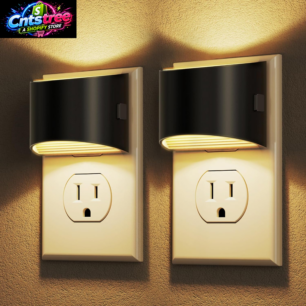 Doresshop LED Night Light[2 Pack], Night Lights Plug into Wall, 3 Level Brightness Adjustable Plug in Night Light, Dusk to Dawn Sensor, Nightlights for Adults, Bedroom, Bathroom, Hallway, 3000K