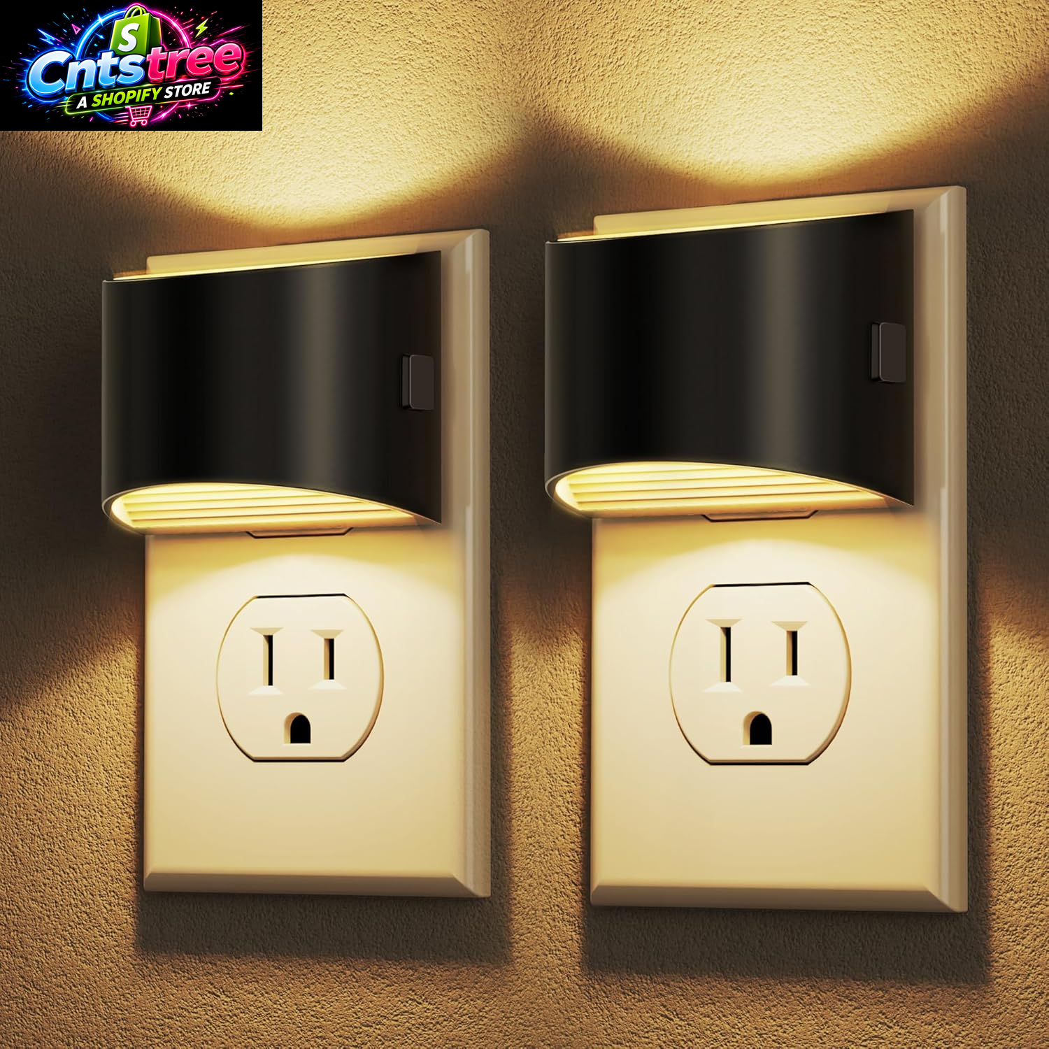 Doresshop LED Night Light[2 Pack], Night Lights Plug into Wall, 3 Level Brightness Adjustable Plug in Night Light, Dusk to Dawn Sensor, Nightlights for Adults, Bedroom, Bathroom, Hallway, 3000K