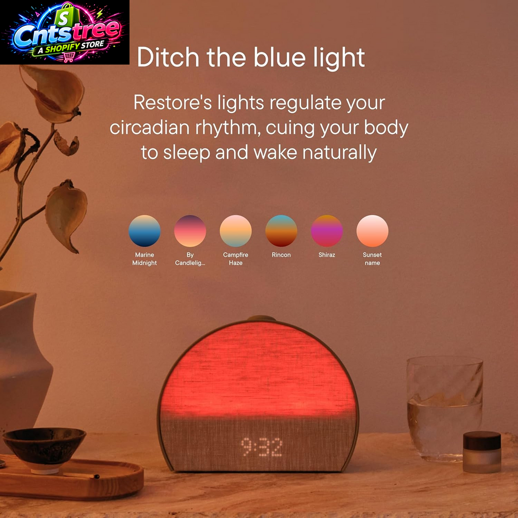 Hatch Restore 3 Sunrise Alarm Clock, Sound Machine, Smart Light (Putty) - White Noise, Screen-Free Sleep Routine