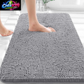 OLANLY Bathroom Rugs 30X20, Extra Soft Absorbent Chenille Bath Rugs, Rubber Backing Quick Dry, Machine Washable Bath Mats for Bathroom Floor, Tub and Shower, Home Decor Accessories, Grey
