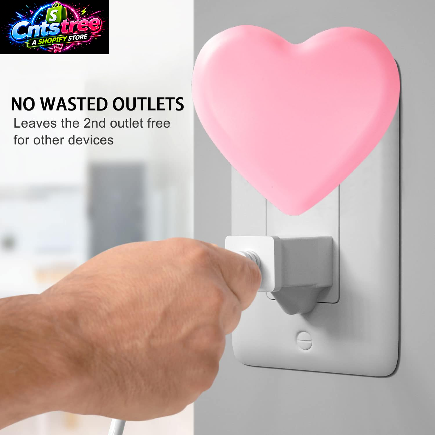 INZU Night Lights Plug into Wall, LED Night Light for Kids, Cute Nightlight with Auto Dusk to Dawn Sensor, LED Nightlight with Soft Warm Light for Bedroom, Nursery, Bathroom, Hallway (Pink)