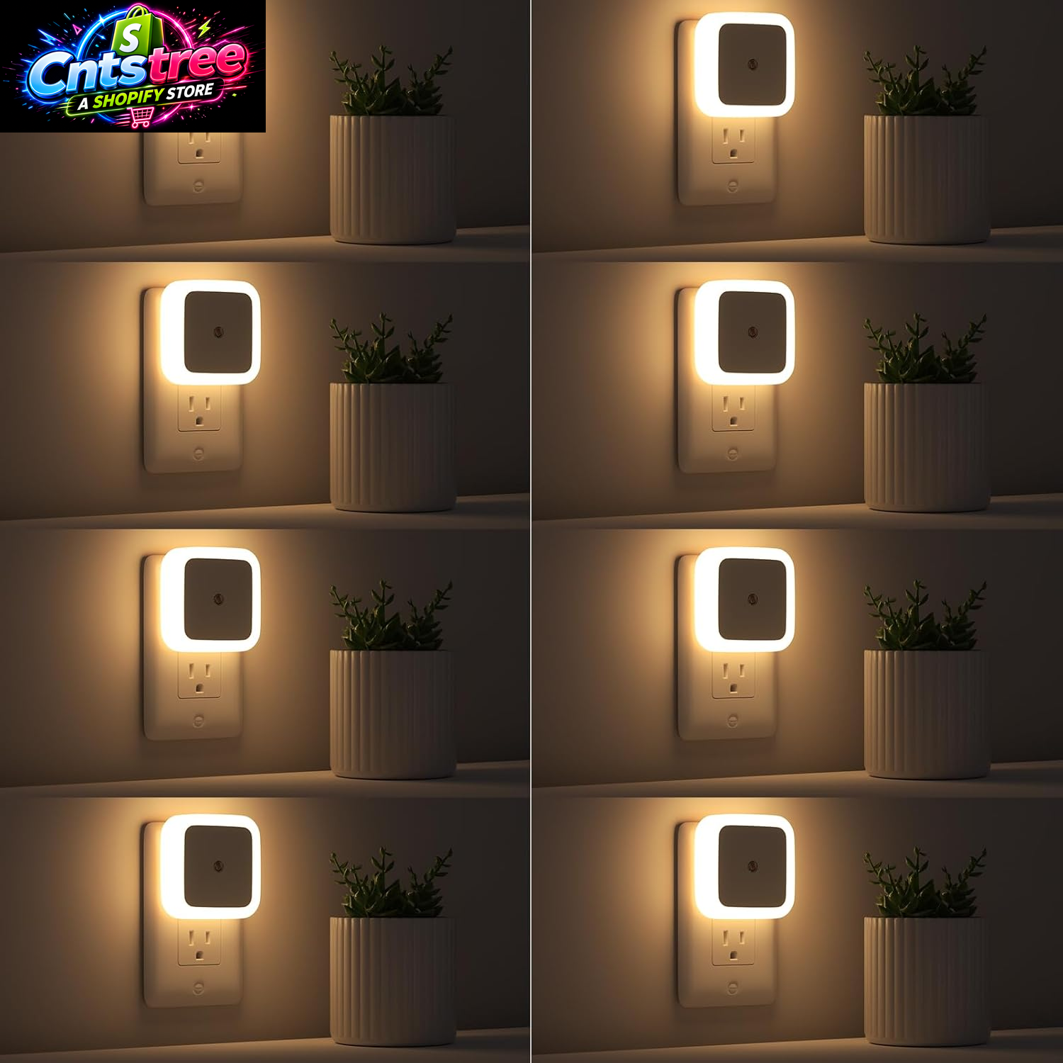 Sujeet Night Light, Night Lights Plug into Wall 8-Pack, Nightlight Plug in Night Light, Dusk to Dawn Night Lamp Led (Warm White)
