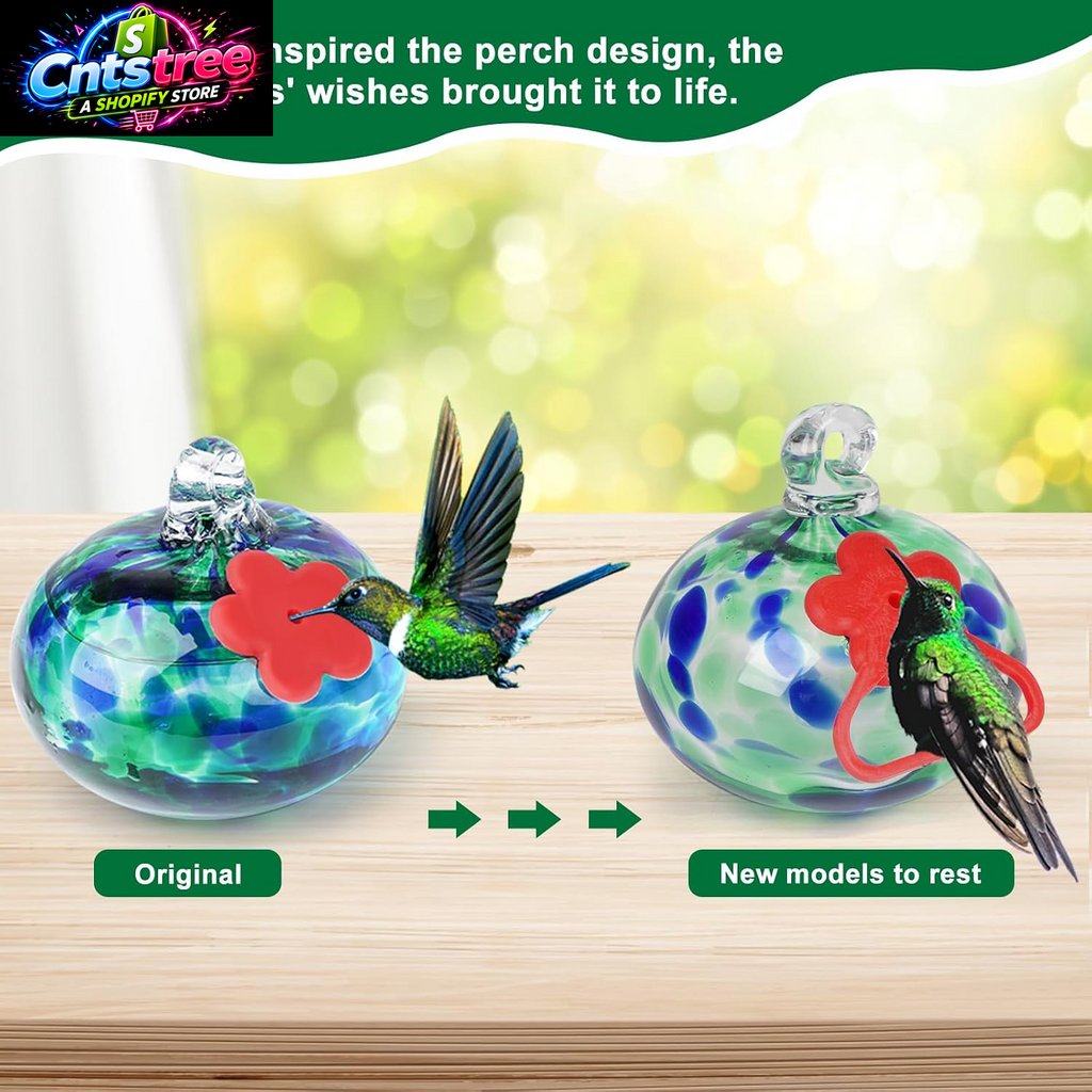 Headak Life Charming Wind Chimes Hummingbird Feeders for Outdoors Hanging Ant and Bee Proof,Never Leak,Perfect Garden Decor for Outside