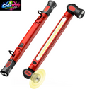 Magnetic Cordless under Hood Work Light Bar for Mechanics-Red | Rechargeable 5200Mah Battery, 3000 Lumens, N45 Magnets, 360° Hooks, IP54 Waterproof & IK08 Impact Resistant for Car Repairing