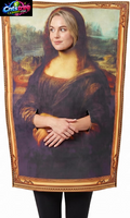 Famous Paintings Mona Lisa Costume Halloween Adult Men Women Funny Cerative Dress up One Size