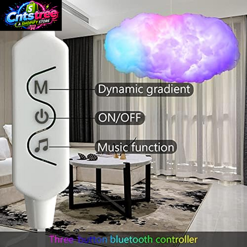 3D Big Cloud Lightning Light Kit Music Sync Warm White Multicolor Lightning Changing Strip Lights 360 Degree Wireless Remote APP NO DIY Coolest Decorations for Adults and Kids Indoor Home Bedroom